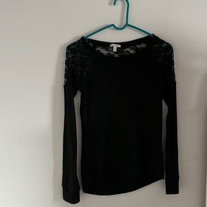 Delia’s extra small semi lace black sweater